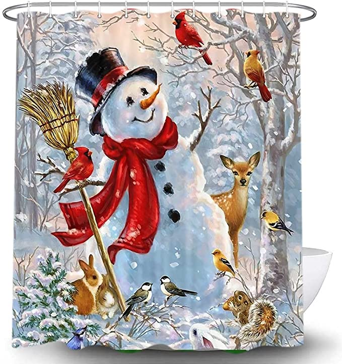 christmas shower curtains