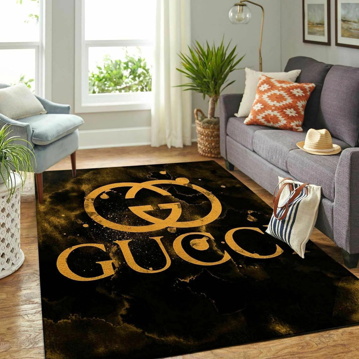 Gucci rug Marble golden Living Room