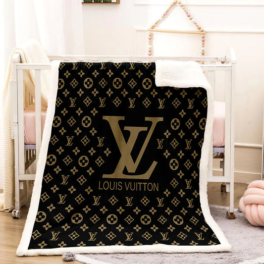 louis Vuitton blanket multi logo